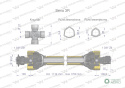 Wał przegubowo-teleskopowy 1110-1750mm 460Nm widłak Z21 od st.ciągnika CE seria 3R WARYŃSKI