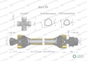 Wał przegubowo-teleskopowy 1290-2050mm 620Nm sprzęgło jednokierunkowe 60290 CE 2020 seria 5R Waryński