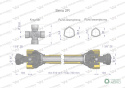Wał przegubowo-teleskopowy 510-720mm 270Nm 40210 CE 2020 seria 2R WARYŃSKI WA25-51