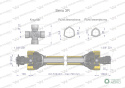Wał przegubowo-teleskopowy 510-720mm 460Nm Z21 z dwóch stron CE seria 3R WARYŃSKI