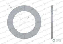 Okładzina sprzęgła ciernego wału przegubowo-teleskopowego seria 3 i 4 wymiary 120x80x4.8 WARYŃSKI