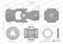 Przegub kompletny z krzyżakiem 27X82 seria 4 do rury wewnętrznej 45mm Waryński