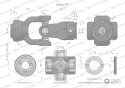 Przegub kompletny z krzyżakiem 30X106 seria 7 do rury wewnętrznej 45mm Waryński