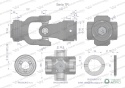 Przegub kompletny z krzyżakiem 30X106 seria 7 do rury zewnętrznej 54mm Waryński