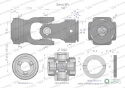 Przegub kompletny z krzyżakiem 30.2X79.4 seria 5 do rury zewnętrznej 51.5mm Waryński