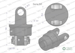 Sprzęgło jednokierunkowe prawe wału Seria 5R - 30x80 - 1 3/8 Z21 WARYŃSKI