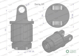 Sprzęgło zapadkowe wału Seria 1R 500 Nm - 22x54 - 1 3/8 Z6 WARYŃSKI