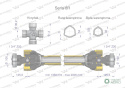 Wał przegubowo-teleskopowy 1350-2000mm 830Nm Z20 - 1 3/4 z dwóch stron CE 2020 seria 6R Waryński