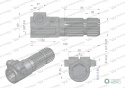 Redukcja adapter na śrubę 1 3/8" 6 wpustów na wałek 1 3/4" 20 wpustów WARYŃSKI