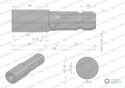 Redukcja adapter na wpust otwór wew. Q 20 mm na wałek 1 3/8" 6 wpustów WARYŃSKI