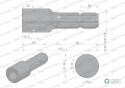 Redukcja adapter na wpust otwór wew. Q 30 mm na wałek 1 3/8 " 6 wpustów WARYŃSKI