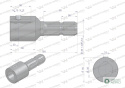 Redukcja adapter na wpust otwór wew. Q 35 mm na wałek 1 3/8 " 6 wpustów WARYŃSKI