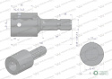 Redukcja adapter na wpust otwór wew. Q 40 mm na wałek 1 3/8 " 6 wpustów WARYŃSKI