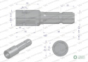 Redukcja adapter z otworem zabezpieczającym 1 3/8" 21 wpustów na wałek 1 3/8" 6 wpustów WARYŃSKI