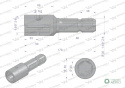 Redukcja adapter z otworem zabezpieczającym 1 3/8" 6 wpustów na wałek 1 3/8" 6 wpustów WARYŃSKI