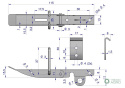 Spinacz. zaczep. zamek burty uniwersalny 115 mm x 17 mm. ze skoblem. klamra z drutu fi-3mm