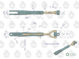 Wieszak lewy MF3 2812 MF235 ORYGINAŁ URSUS