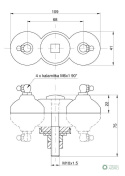 Łyżka targańca kompletna 610369 Mercator, Dominator 610322 Claas