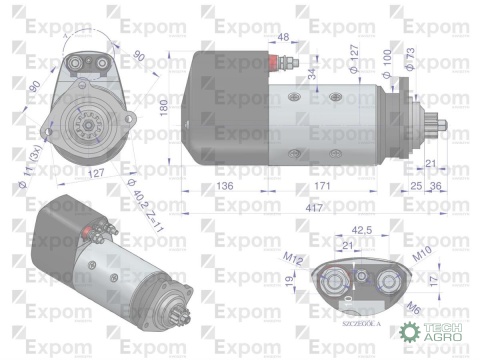 Rozrusznik R20E 300875ER 24V 6.5 kW C-385 6-cyl regenerowany EXPOM KWIDZYN eu