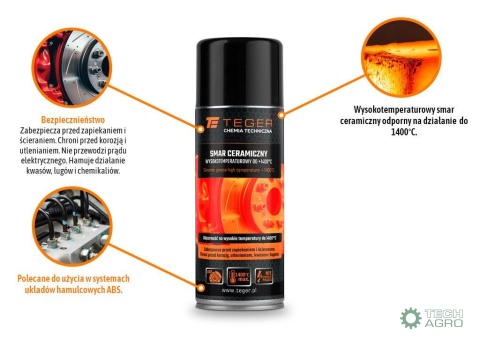 Smar ceramiczny wysokotemperaturowy do 1400°C, 400ml, Teger