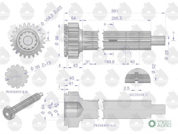 Wałek główny st. typ C-360 ORYGINAŁ URSUS