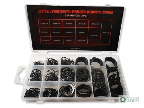 Zestaw zewnętrznych pierścieni segera TEGER (sprzedawane po 300szt.)