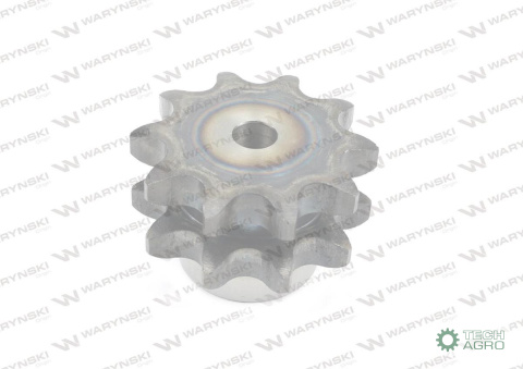 Koło zębate hartowane z kołnierzem 08B-2 (R2 1/2) Z-10 Waryński