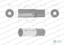 Nasadka dwunastokątna 1/4". 11 mm. długa. CrV50BV30. DIN 3124. Waryński