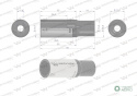 Nasadka dwunastokątna 1/4". 12 mm. długa. CrV50BV30. DIN 3124. Waryński