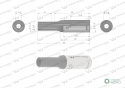 Nasadka dwunastokątna 1/4". 5.5 mm. długa. CrV50BV30. DIN 3124. Waryński