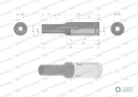 Nasadka dwunastokątna 1/4". 5 mm. długa. CrV50BV30. DIN 3124. Waryński