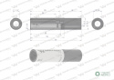 Nasadka dwunastokątna 1/4". 8 mm. długa. CrV50BV30. DIN 3124. Waryński