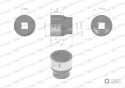 Nasadka dwunastokątna 3/8". 23 mm. CrV50BV30. DIN 3124. Waryński