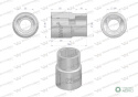 Nasadka sześciokątna 3/4". 22 mm. CrV50BV30. DIN 3124. Waryński