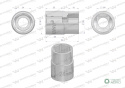 Nasadka sześciokątna 3/4". 24 mm. CrV50BV30. DIN 3124. Waryński