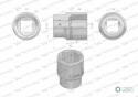Nasadka sześciokątna 3/4". 33 mm. CrV50BV30. DIN 3124. Waryński