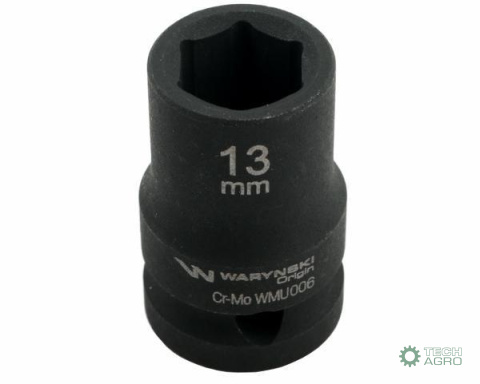 Nasadka udarowa sześciokątna 1/2". 13 mm. CrMo. DIN 3129. Waryński