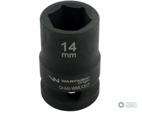 Nasadka udarowa sześciokątna 1/2". 14 mm. CrMo. DIN 3129. Waryński