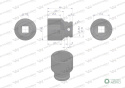 Nasadka udarowa sześciokątna 1/2". 31 mm. CrMo. DIN 3129. Waryński