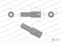 Nasadka udarowa sześciokątna długa 1/2". 10 mm. CrMo. DIN 3129. Waryński