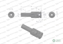 Nasadka udarowa sześciokątna długa 1/2". 8 mm. CrMo. DIN 3129. Waryński