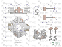 Szczotkotrzymacz rozrusznika 2005834177. 46657000, 46657000EX C-330 C-360 ZETOR Nowy Typ EXPOM KWIDZYN eu