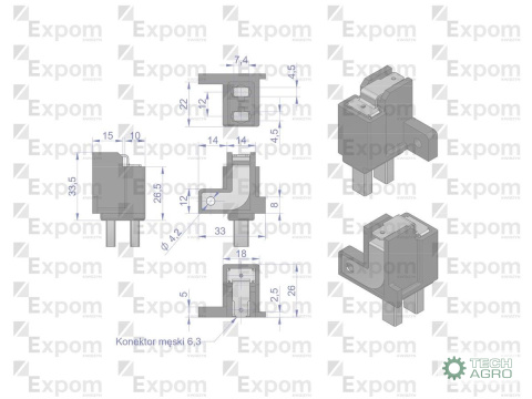 Szczotkotrzymacz ze szczotkami alternatora EX257000 A120 Bizon EXPOM KWIDZYN eu Szczotkotrzymacz ze szczotkami alternatora EX257000 A120 Bizon EXPOM KWIDZYN eu