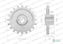 Koło łańcuchowe stalowe hartowane Z-20 1" fi-30 Rozrzutnik 2208050063 WARYŃSKI