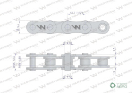 Łańcuch 083-1 (R1 1/2 x 3/16) 5 m zastosowanie Siewnik Kukurydzy Waryński