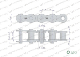 Łańcuch 20B-1-73Ps zastosowanie Prasa Zwijka Sipma Waryński