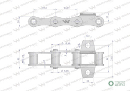 Łańcuch do sadzarki bez łopatek 60PS 20 przyłączy Waryński