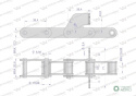 Łańcuch podajnika 38.4R łapka SD co 4 ogniwa 5m Waryński