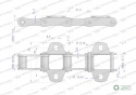 Łańcuch podajnika S45 łapka K1 co 2 ogniwa 5m Waryński