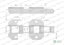 Łańcuch podajnika pochyłego 38.4R łapka K1 co 2 ogniwa 5m Waryński